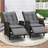 Sun Lounge Wicker Recliner 2 Pieces Black