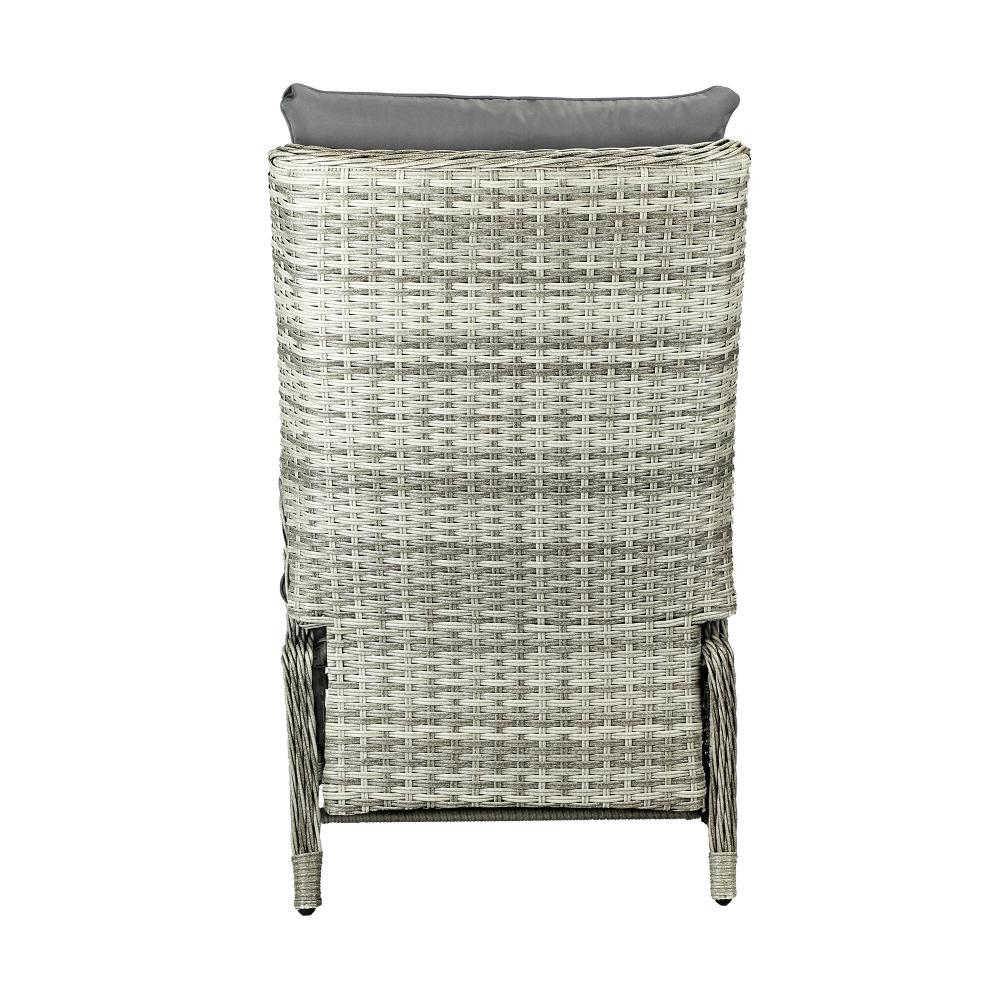 Recliner Chairs with Adjustable Footrest Grey