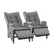 Recliner Chairs Wicker Sun lounge Grey X2