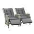 Recliner Chairs Wicker Sun lounge Grey X2