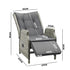 Recliner Chairs Wicker Sun lounge Grey X2