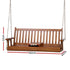 Gardeon Porch Outdoor Swing Chair Patio Furniture Wooden Bench 2 Seat Cup Holder