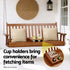 Gardeon Porch Outdoor Swing Chair Patio Furniture Wooden Bench 2 Seat Cup Holder