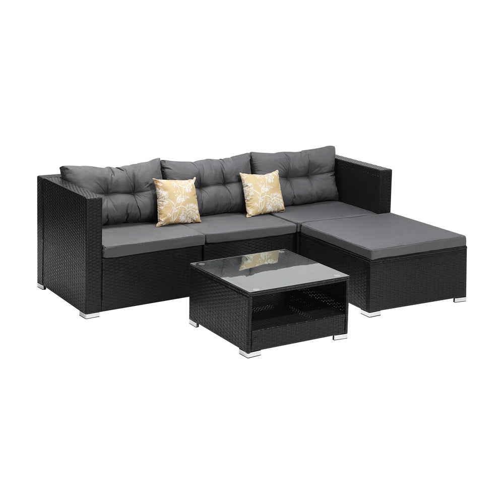 Outdoor Sofa Set 4 Seater Corner Modular Lounge Set