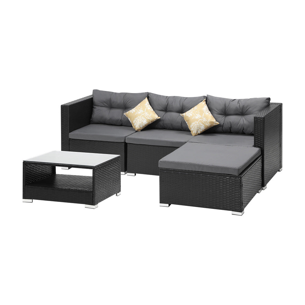 Outdoor Sofa Set 4 Seater Corner Modular Lounge Set