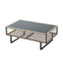 5-Piece Rope Weave Outdoor Sofa Set with Tempered Glass Table, Khaki