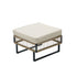 5-Piece Rope Weave Outdoor Sofa Set with Tempered Glass Table, Khaki