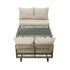 4 Seater Outdoor Sofa Set Table and Chairs Furniture, Cocoon Style Design