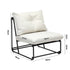 2PCS Outdoor Dining Chairs Patio Sofa Lounge Chair Beige