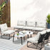 Livsip 8PCS Outdoor Sofa Set 2-in-1 Coffee Table with Chairs Beige