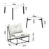 Livsip 8PCS Outdoor Sofa Set 2-in-1 Coffee Table with Chairs Beige