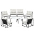 Livsip 8PCS Outdoor Sofa Set 2-in-1 Coffee Table with Chairs Beige
