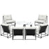 Livsip 8PCS Outdoor Sofa Set 2-in-1 Coffee Table with Chairs Beige