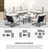 Livsip 8PCS Outdoor Sofa Set 2-in-1 Coffee Table with Chairs Beige