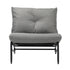 2PC Outdoor Lounge Chairs Patio Sofa with Cushions Grey