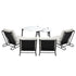 Livsip 6PCS Outdoor Sofa Set 2-in-1 Coffee Table with Chairs Beige