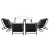 Livsip 6PCS Outdoor Sofa Set 2-in-1 Coffee Table with Chairs Grey