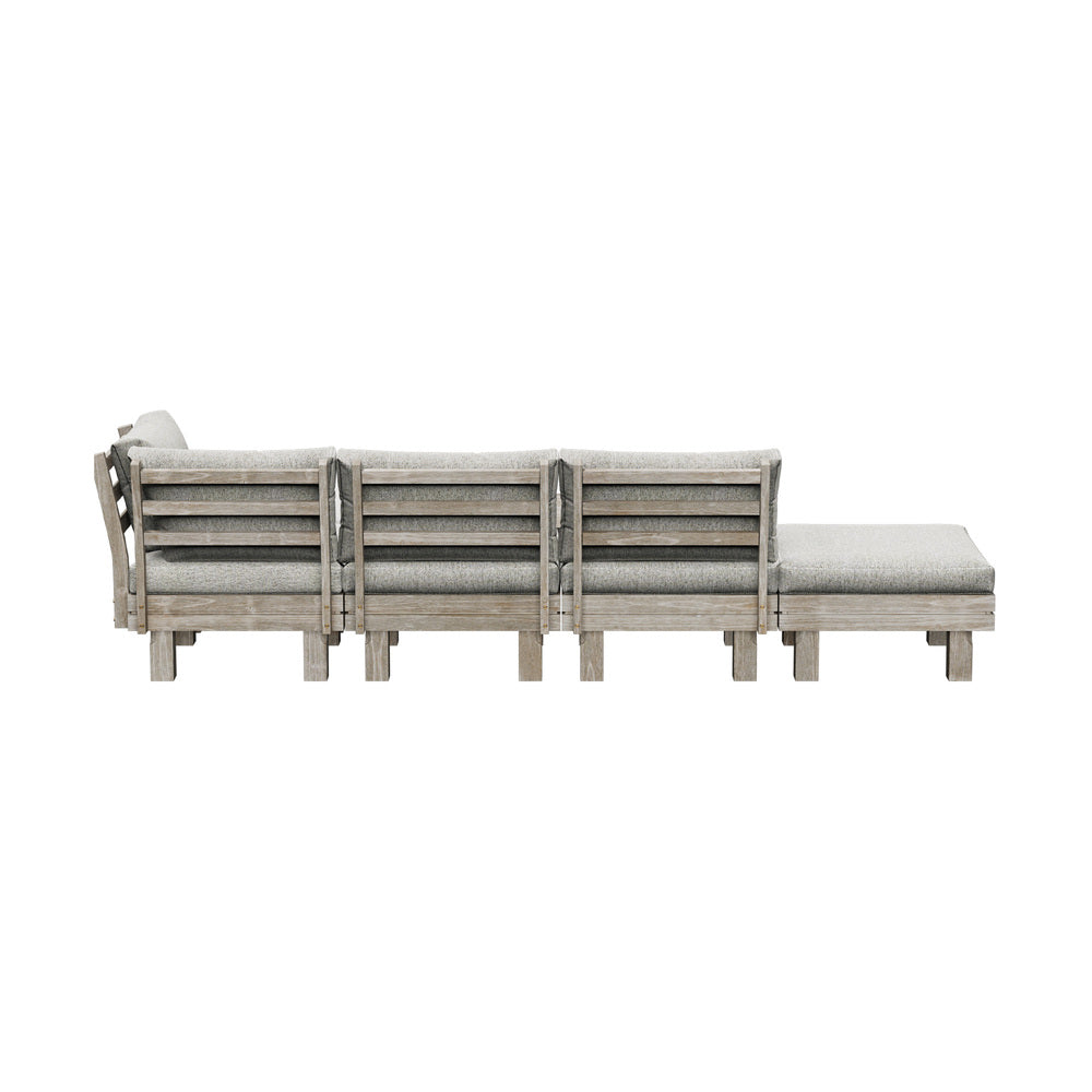 Livsip 6 Piece Outdoor Furniture Sofa Set Wooden Lounge Setting