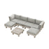 Livsip 7PCS Outdoor Sofa Set Wooden Lounge Setting Table Chair