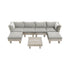 Livsip 7PCS Outdoor Sofa Set Wooden Lounge Setting Table Chair
