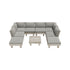Livsip 9PCS Outdoor Sofa Set Wooden Lounge Setting Table Chair