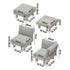 Livsip 9PCS Outdoor Sofa Set Wooden Lounge Setting Table Chair