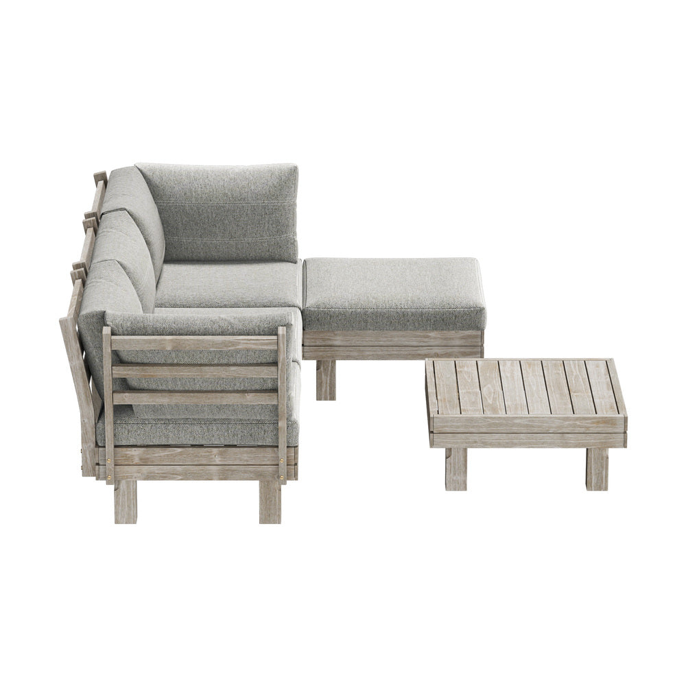 Livsip 4 Seater Outdoor Sofa Set Lounge Setting Table Chair