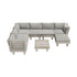 Livsip 8PCS Outdoor Sofa Set Wooden Lounge Setting Table Chair