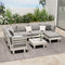 Livsip 8PCS Outdoor Sofa Set Wooden Lounge Setting Table Chair