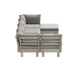 6-Piece Beige Outdoor Sofa Set with Coffee Table, Wood Frame, 150kg