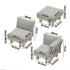 Livsip Outdoor Sofa Set 8 Piece Wooden Lounge Setting Garden