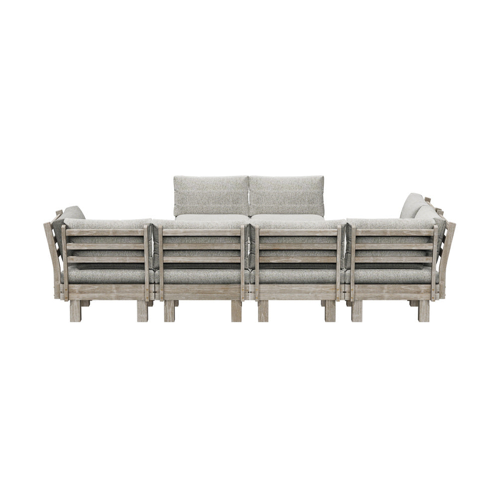 Livsip Outdoor Sofa Set 8 Piece Wooden Lounge Setting Garden