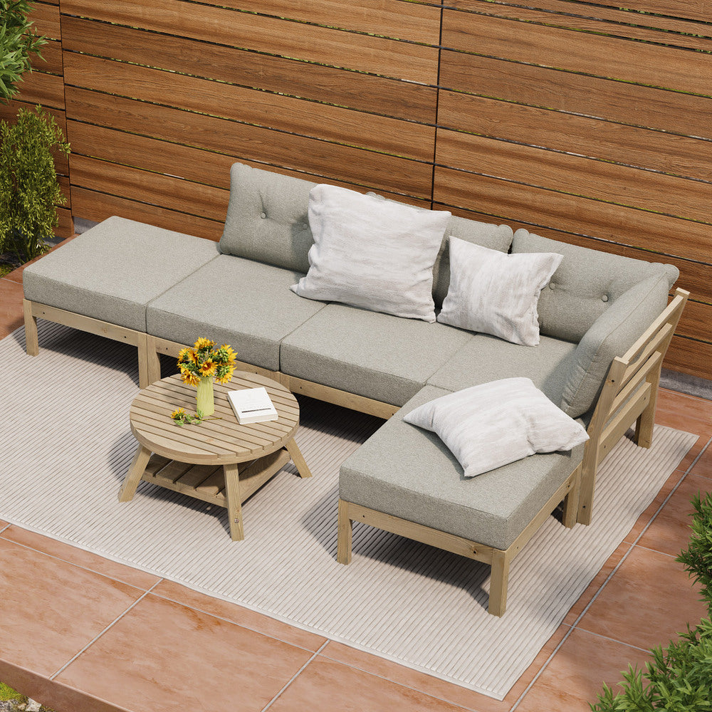 Outdoor Lounge Sofa Set 6 Piece Garden Furniture