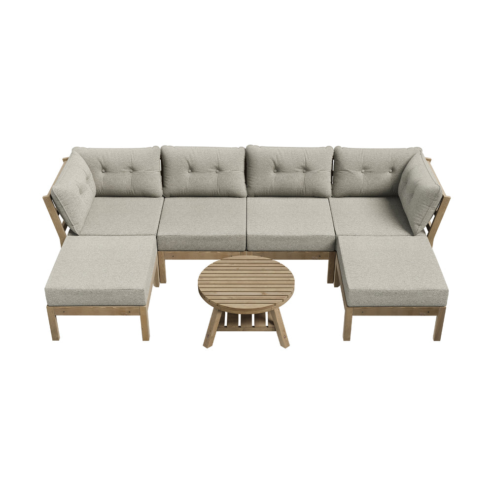 7 Piece Outdoor Lounge Sofa Set Garden Furniture