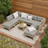 Livsip 9PCS Outdoor Sofa Set Lounge Setting Patio Furniture Beige