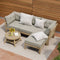 Livsip 5 Piece Outdoor Sofa Set Wooden Garden Patio Lounge Furniture