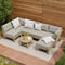 Livsip 7 Piece Outdoor Sofa Set 5 Seater Patio Lounge with Coffee Table
