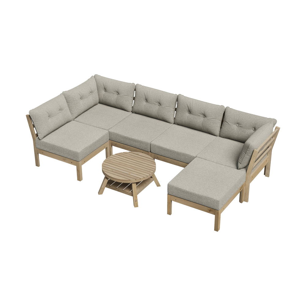 7 Piece Outdoor Sofa Set 5-Seater Lounge Setting