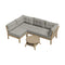 Livsip Outdoor Sofa Set 4 Seater Lounge 1 Coffee Table Beige