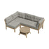 Livsip Outdoor Sofa Set 4 Seater Lounge 1 Coffee Table Beige