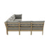 7‑Seater Outdoor Sofa Set Beige – Wood Frame, Cushions & Coffee Table