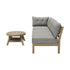 3 Seater Outdoor Sofa Set Wooden Lounge Patio Furniture Beige