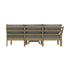 3 Seater Outdoor Sofa Set Wooden Lounge Patio Furniture Beige