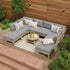 9PCS Outdoor Sofa Set Lounge Setting Table Chair Grey