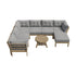 8PCS Outdoor Sofa Set Lounge Setting Table Chair Grey