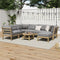8PCS Outdoor Sofa Set Lounge Setting Table Chair Grey