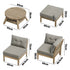 7 Piece Outdoor Sofa Set 6-Seater Lounge Setting Grey