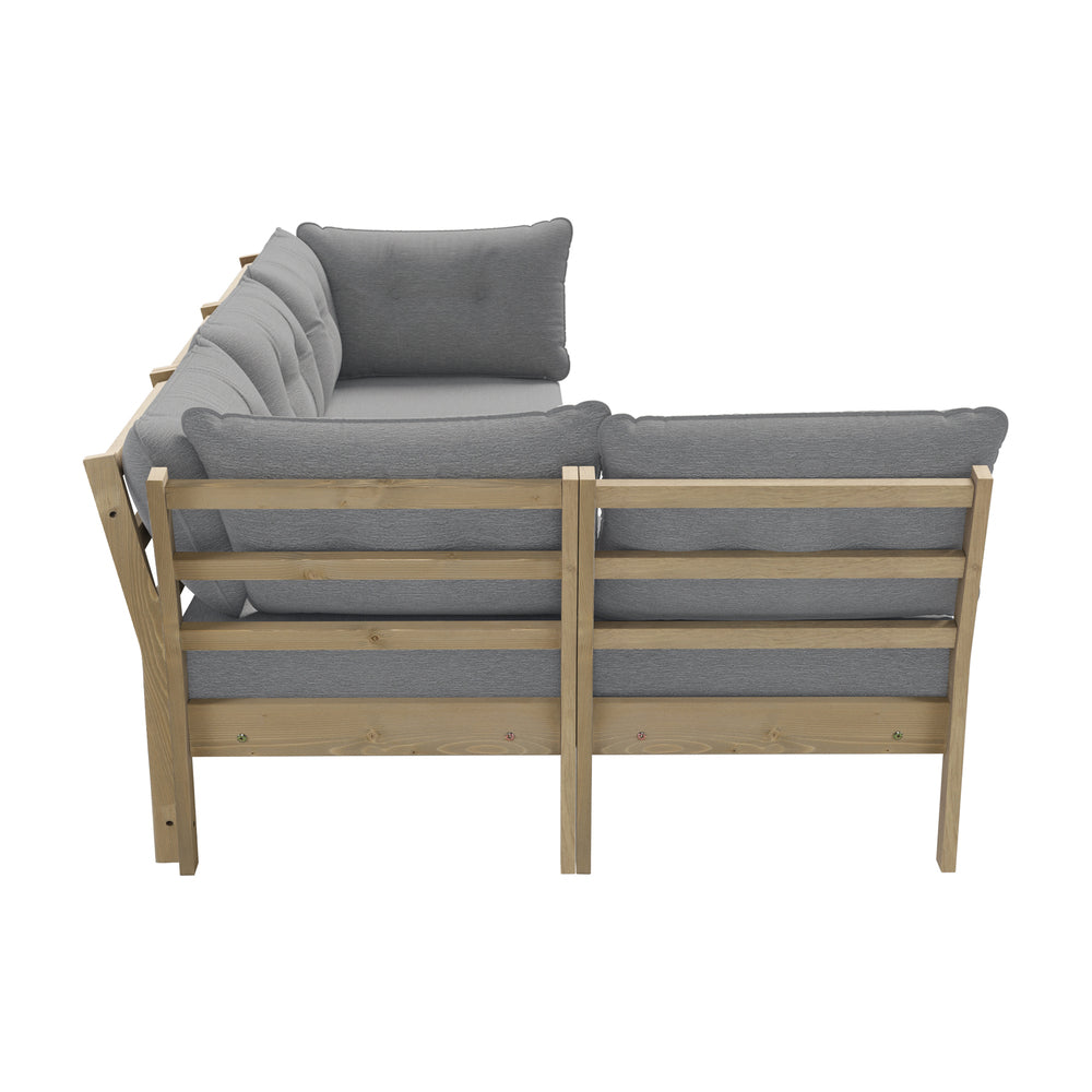 Outdoor Sofa Set 4 Seater Lounge Setting Patio Furniture Grey