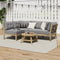 Outdoor Sofa Set 4 Seater Lounge Setting Patio Furniture Grey
