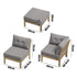 5 Piece Outdoor Sofa Set Lounge Setting Garden Grey